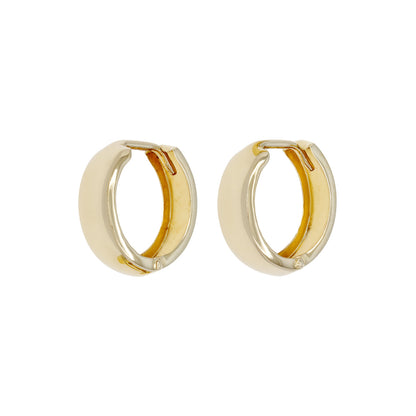 Exclusive 14K Yellow Gold Hoop Earrings — Front View