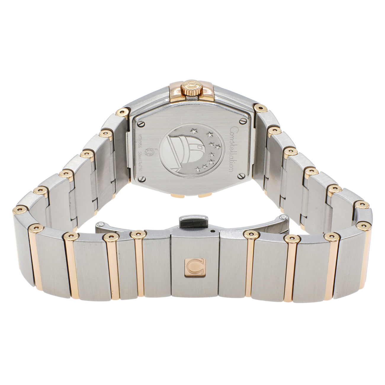 Exclusive Omega Stainless Steel 18K Rose Gold Constellation 123.20.27.60.63.001 — Side View