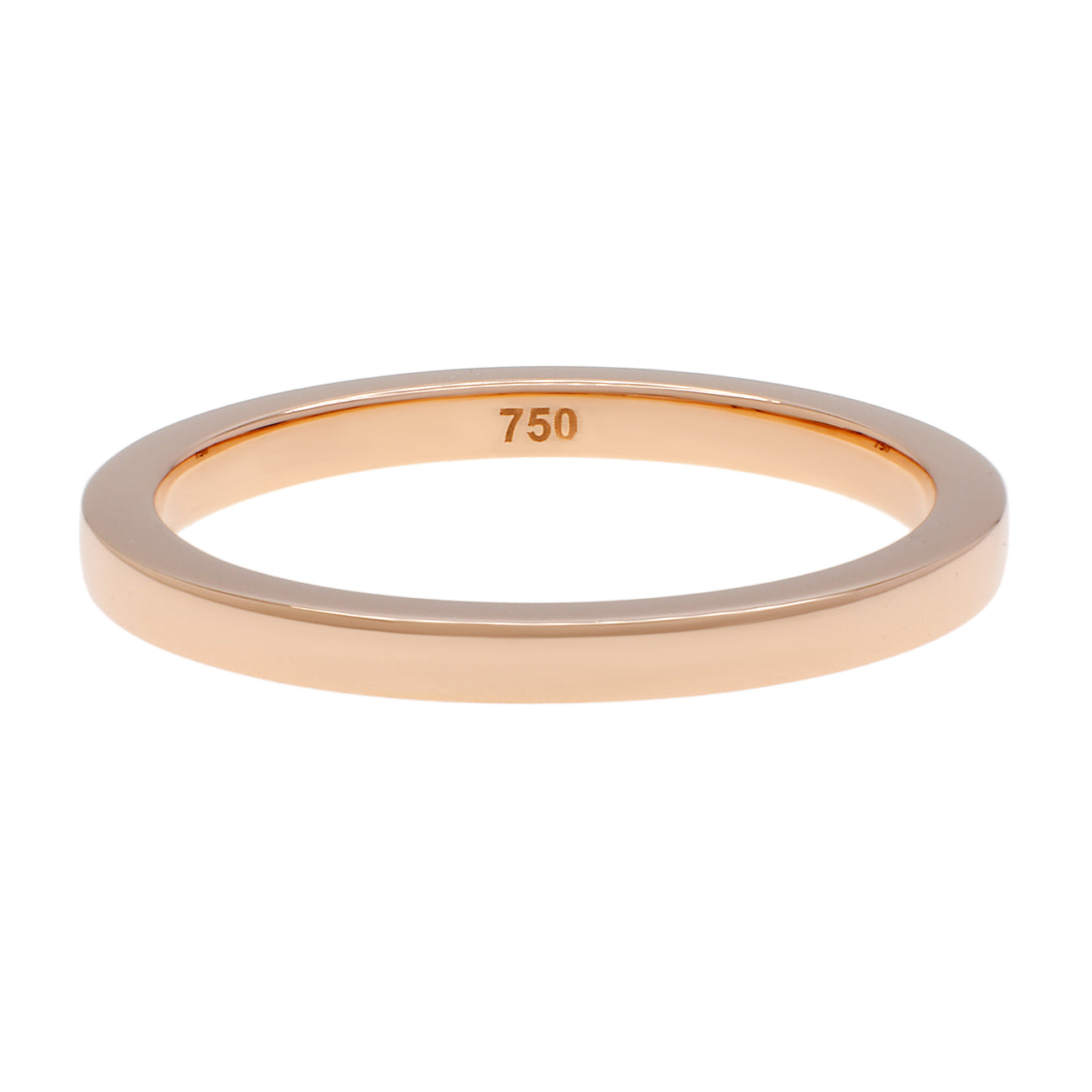 Exclusive 18K Rose Gold Band Ring — 3.5 — Front View