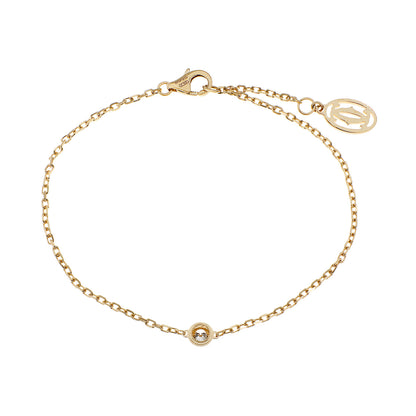 Exclusive Cartier 18K Yellow Gold Diamond Small d'Amour Bracelet — Side View
