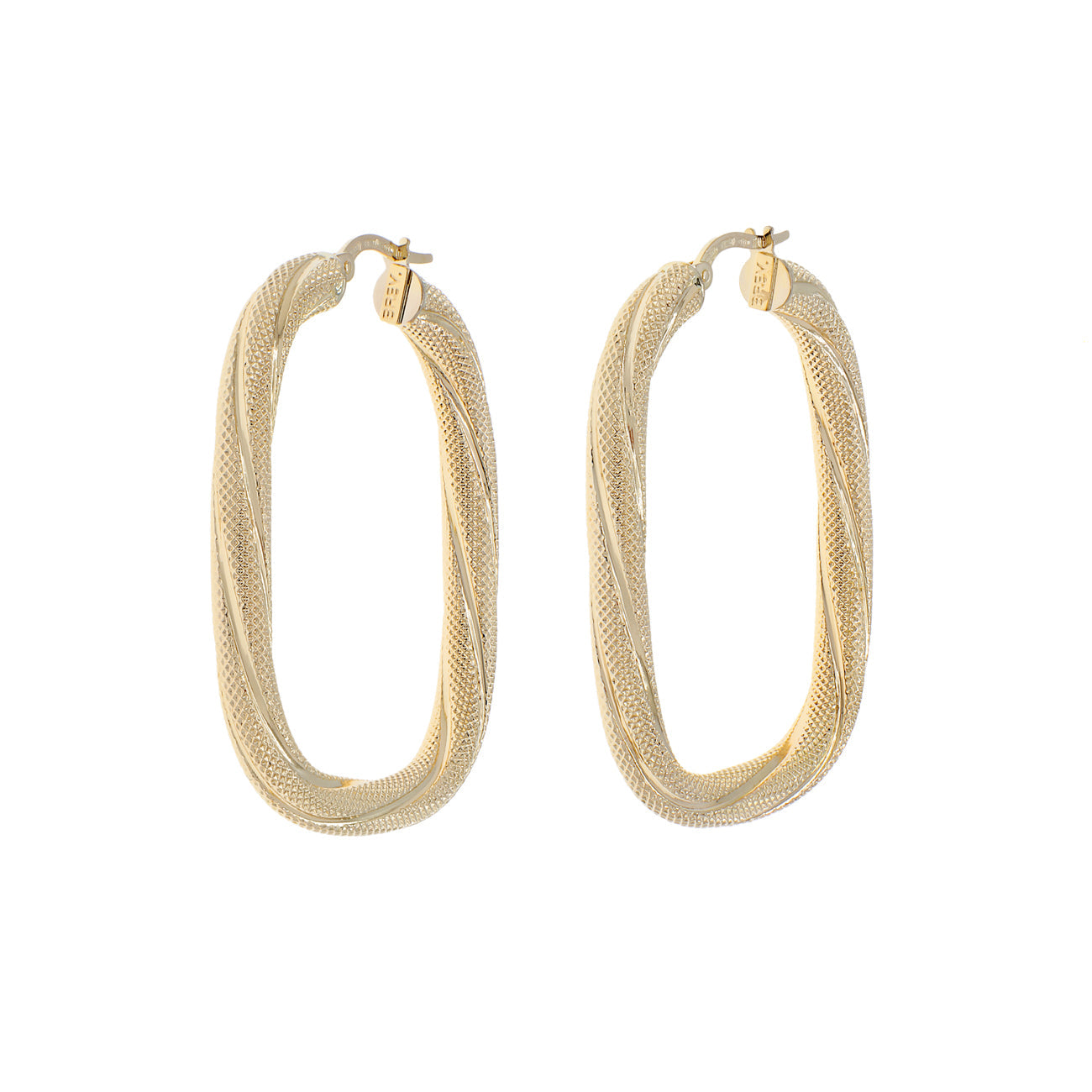 Exclusive 14K Yellow Gold Twist Earrings — Front View