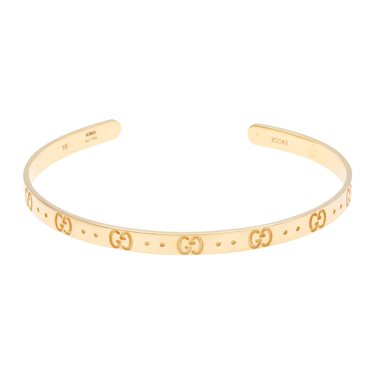 Exclusive Gucci 18K Yellow Gold Icon Bracelet — Front View