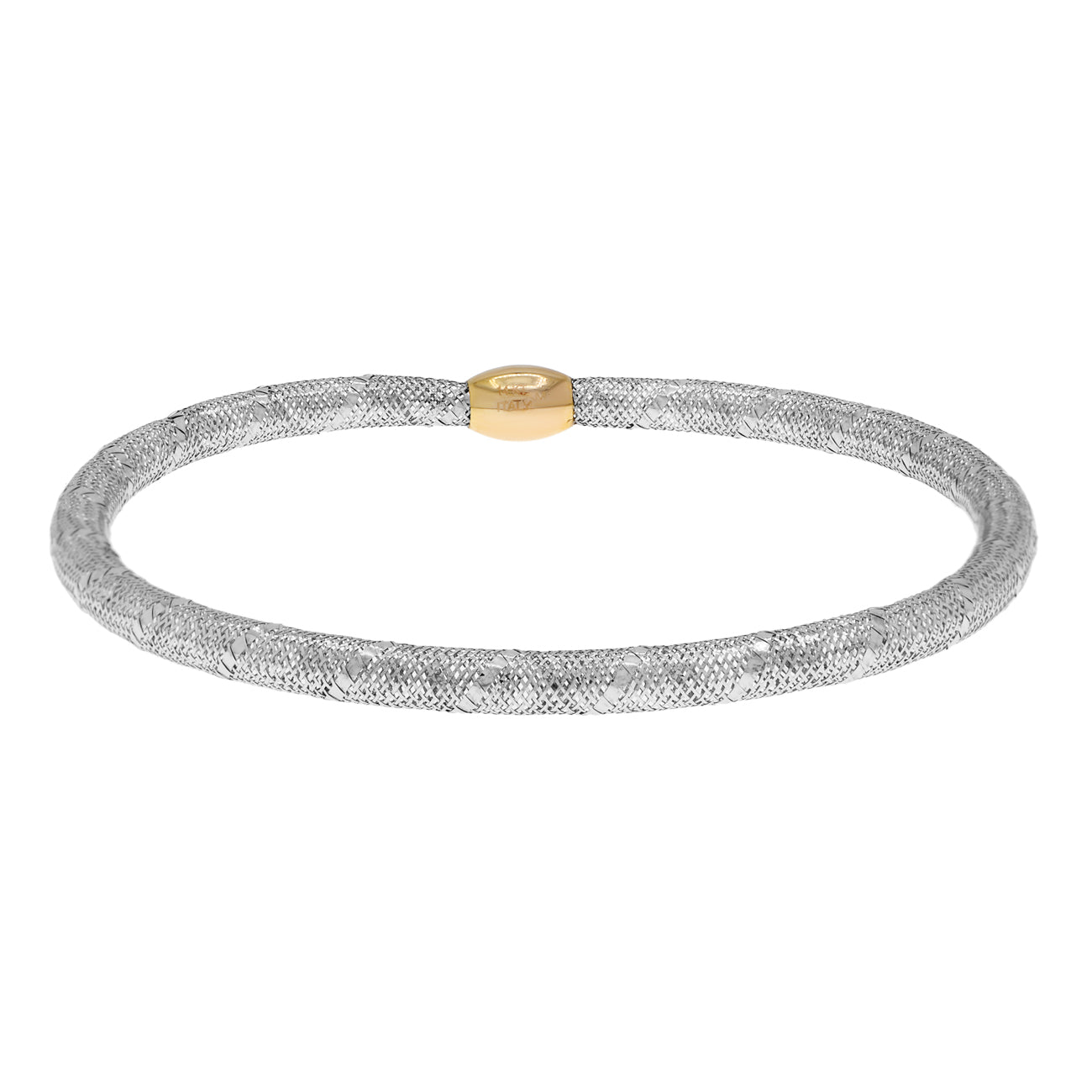 Exclusive 14K White Gold Flex Bracelet — Front View