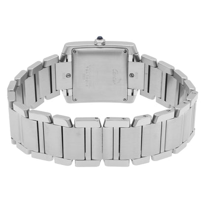 Exclusive Cartier Stainless Steel Tank Francaise Automatic W51002Q3 — Side View