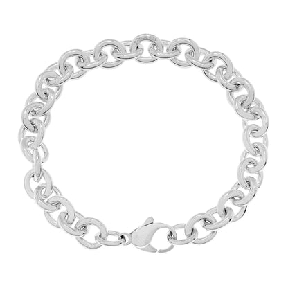 Exclusive Tiffany & Co. Sterling Silver Round Link Bracelet — Front View