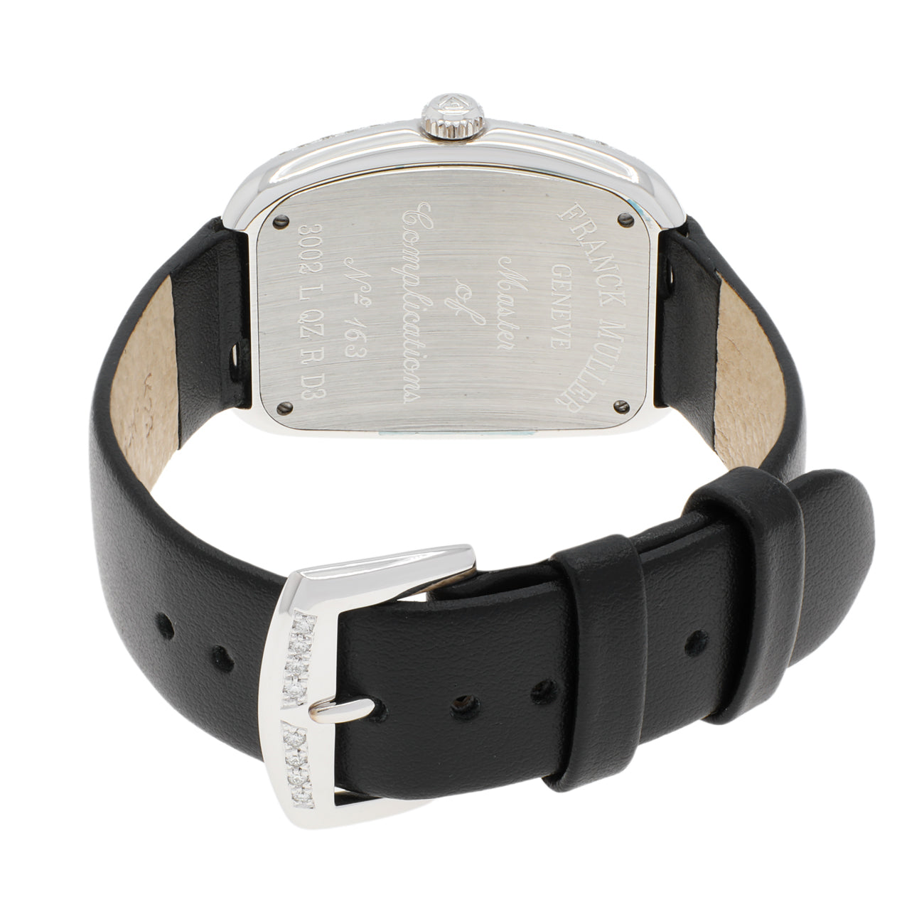 Exclusive Franck Muller Stainless Steel Diamond Galet 3002 L QZ R D3 — Side View