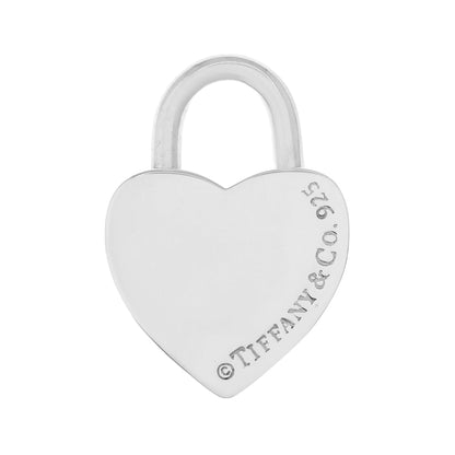 Exclusive Tiffany & Co. Sterling Silver Return to Tiffany Heart Lock Charm — Side View