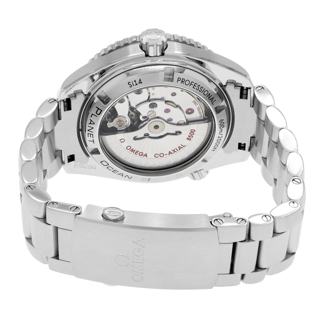 Exclusive Omega Stainless Steel Seamaster Planet Ocean 600M 232.30.42.21.01.002 — Side View