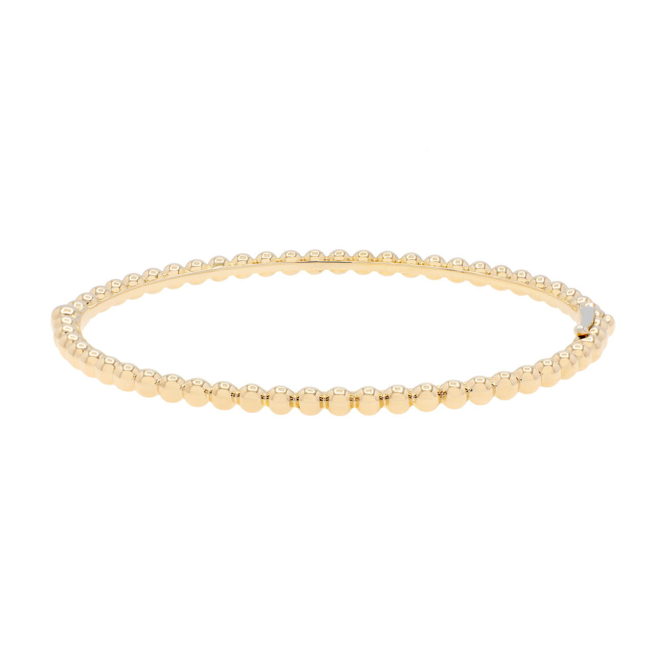 Exclusive Van Cleef & Arpels 18K Yellow Gold Perlée Pearls of Gold Bracelet — Front View