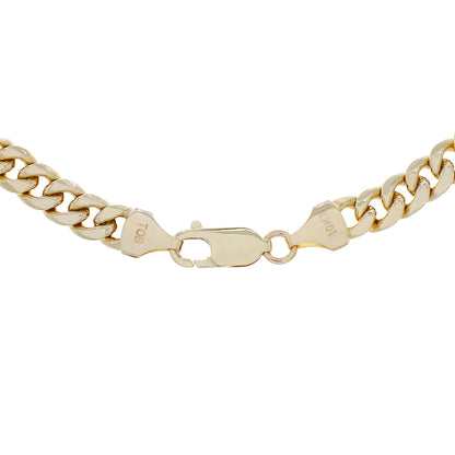 Exclusive 10K Yellow Gold Curb Link Chain — Side View