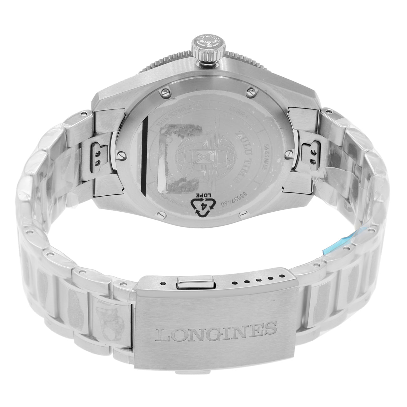 Exclusive Longines Stainless Steel Spirit Zulu Time L38024536 — Side View