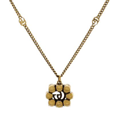 Exclusive Gucci Crystal Double G Pendant Necklace — Side View