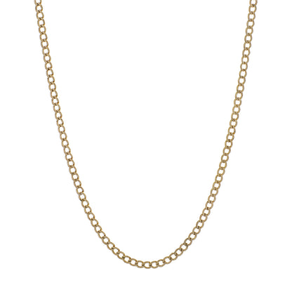 Exclusive 14k Yellow Gold Curb Link Chain — Front View