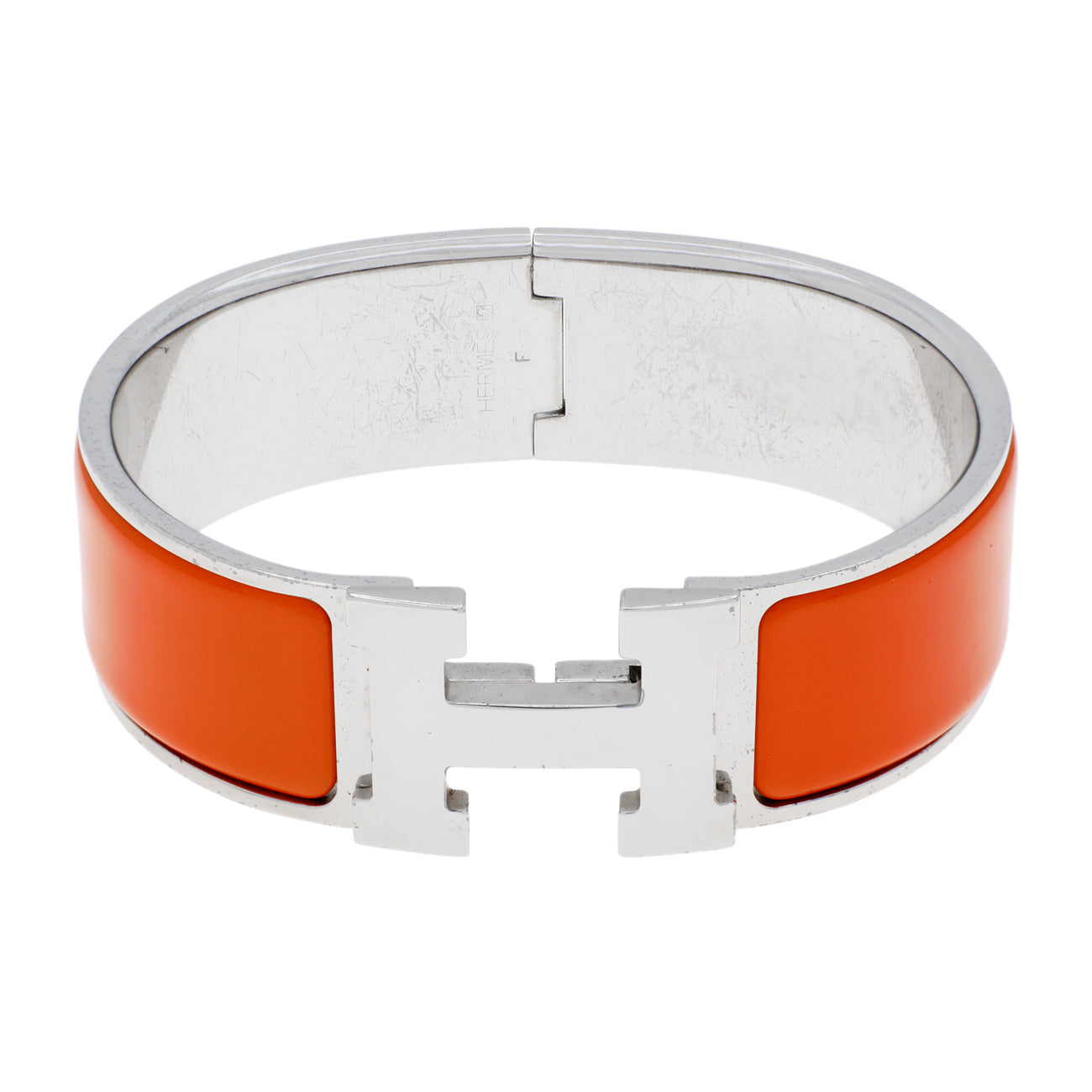 Exclusive Hermes Wide Clic Clac H Bracelet — Front View