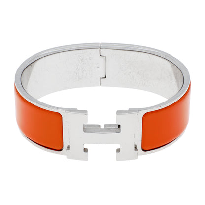 Exclusive Hermes Wide Clic Clac H Bracelet — Front View