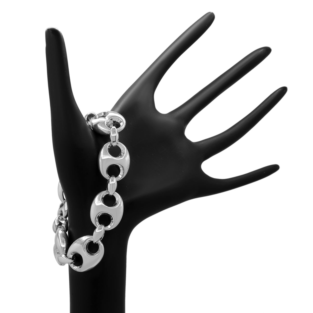Exclusive Gucci Sterling Silver Marina Link Bracelet — Top View