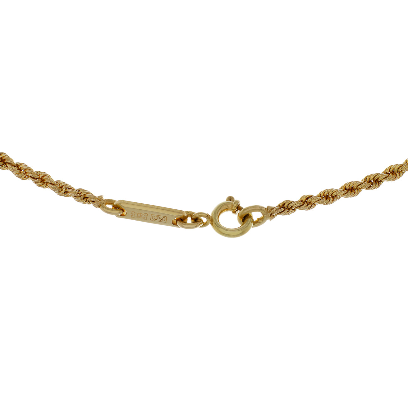Exclusive Chopard 18K Yellow Gold Rope Necklace — Back View