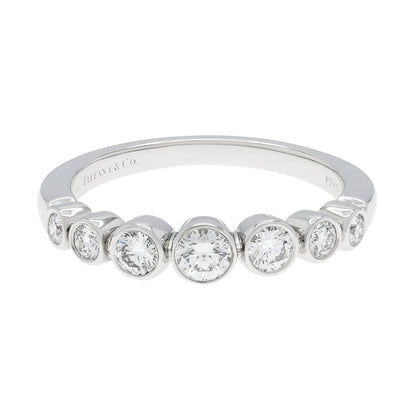 Exclusive Tiffany & Co. Platinum Diamond Graduated Jazz Ring — Front View