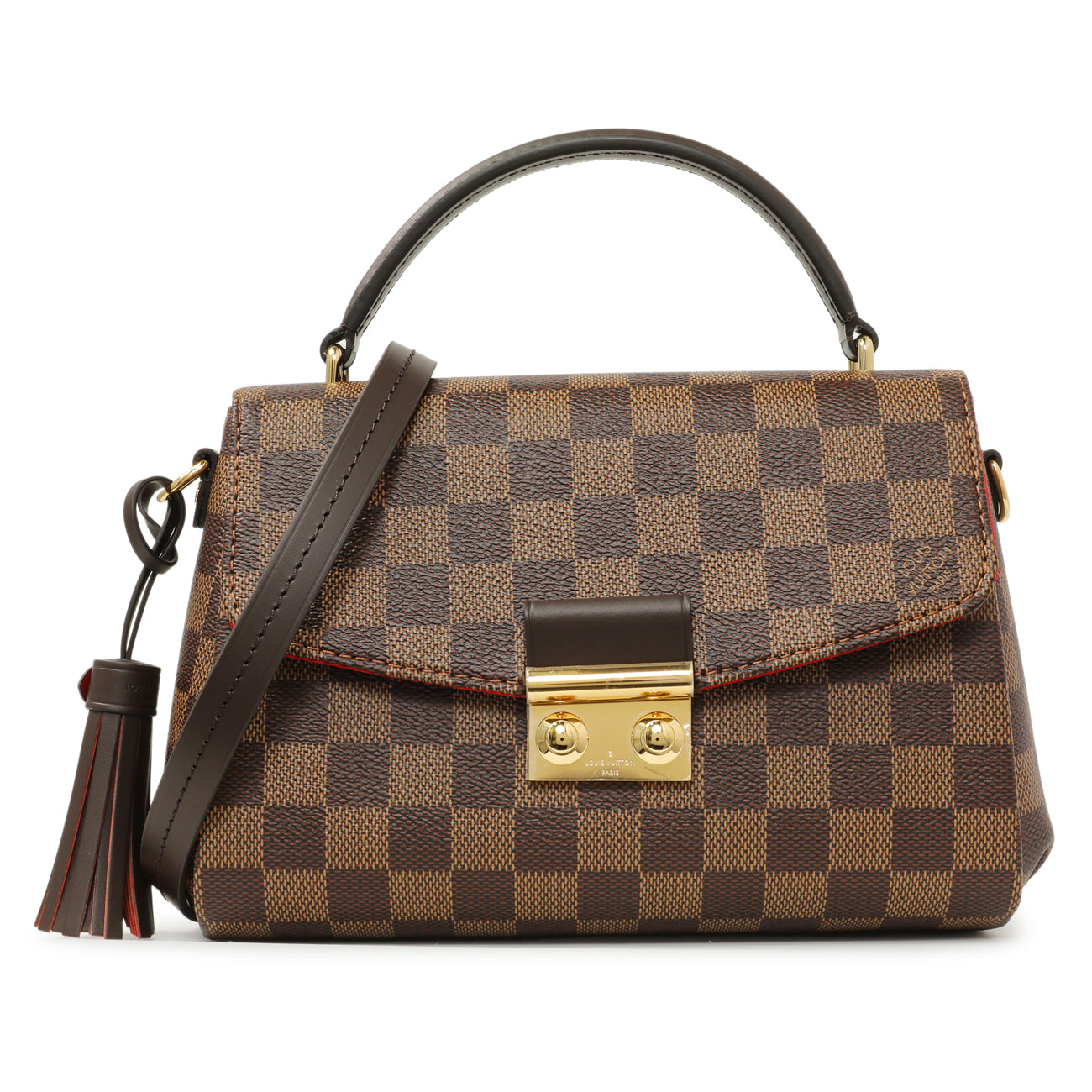 Exclusive Louis Vuitton Damier Ebene Croisette — Front View