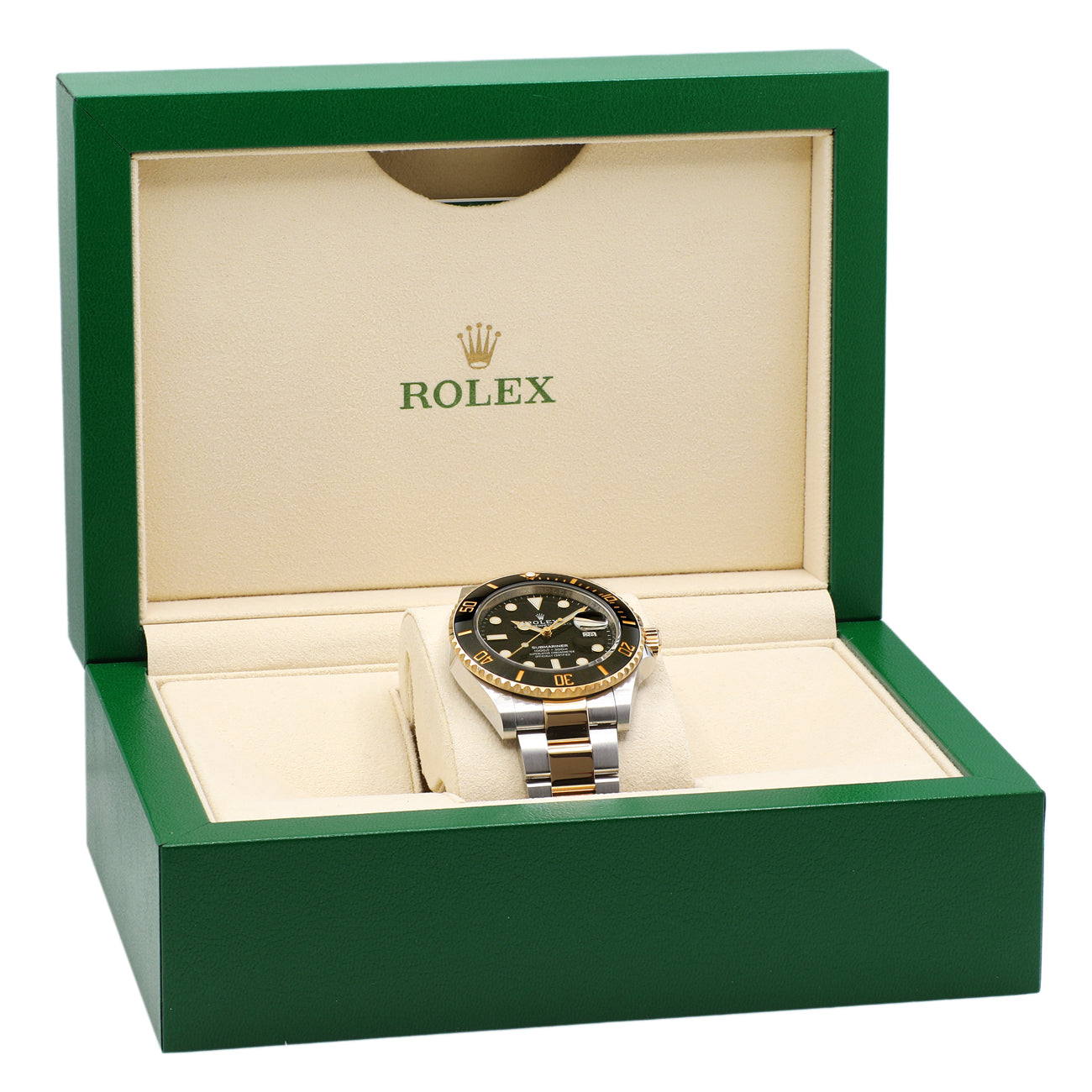 Exclusive Rolex 18K Yellow Gold Stainless Steel Submariner 126613LN — Detail View