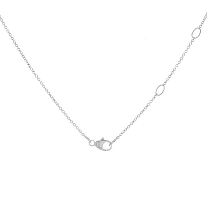 Exclusive David Yurman 18K White Gold Diamond Venetian Quatrefoil Pendant Necklace — Back View