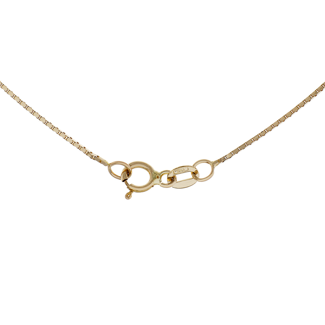 Exclusive 14K Tri-Gold Bead Necklace — Side View