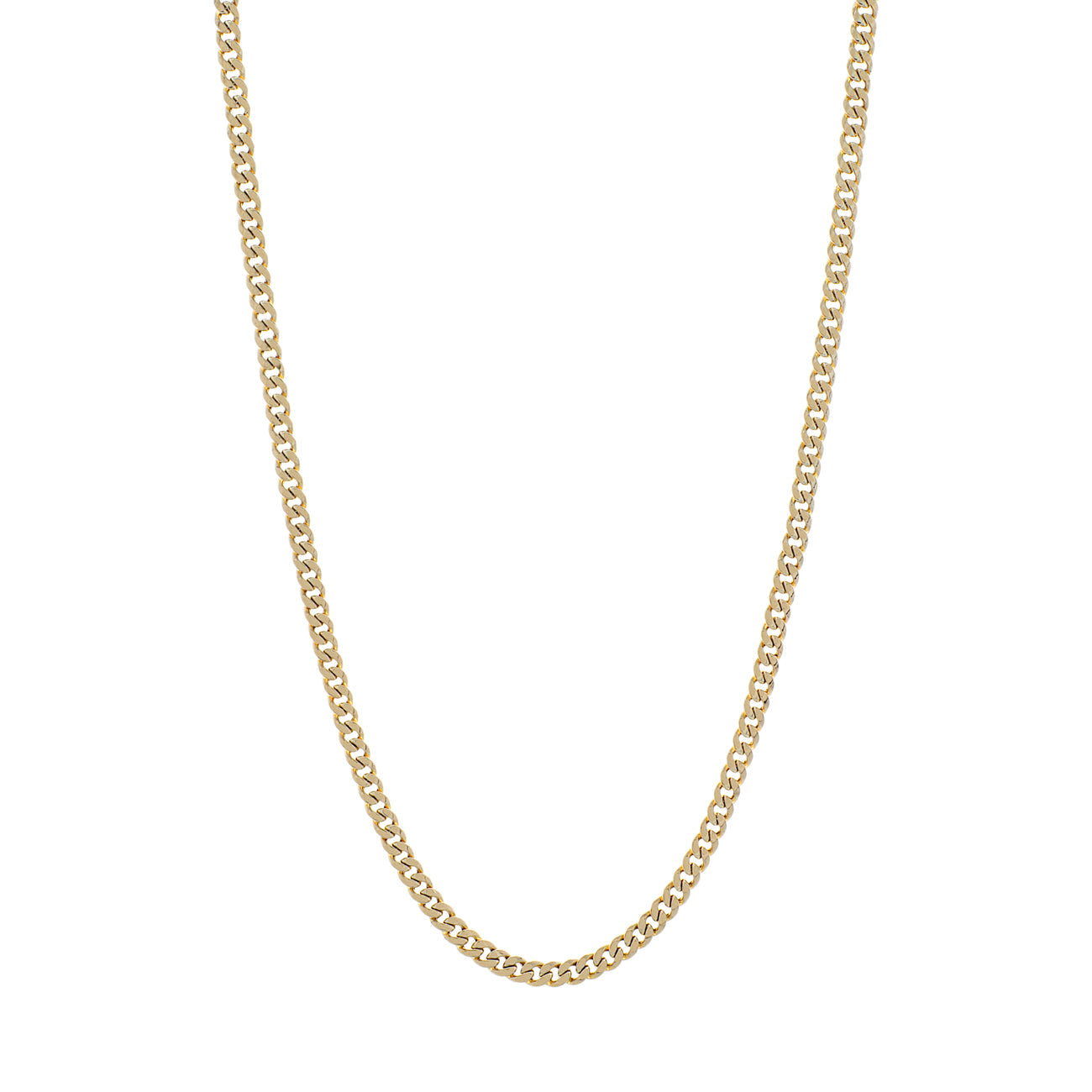 Exclusive 10K Yellow Gold Italian Curb Chain — Front View