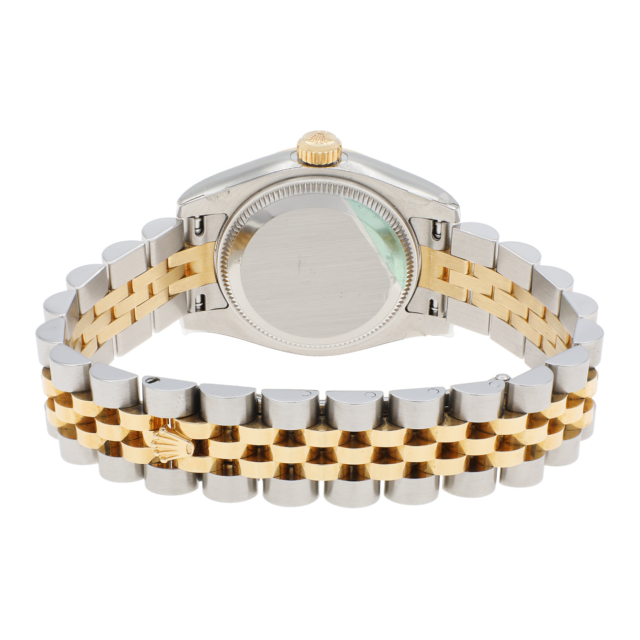 Exclusive Rolex Stainless Steel 18K Yellow Gold Diamond Datejust 26 179173 — Side View