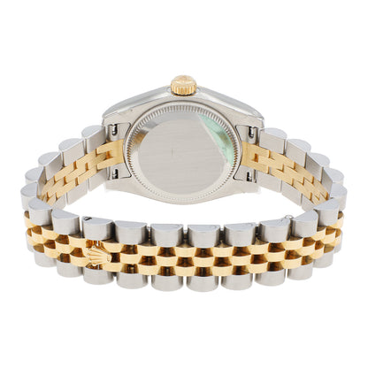 Exclusive Rolex Stainless Steel 18K Yellow Gold Diamond Datejust 26 179173 — Side View