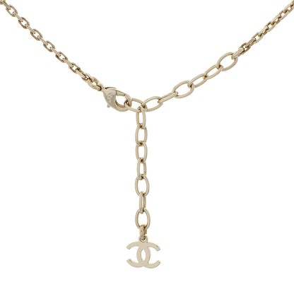Exclusive Chanel Crystal CC Pendant Necklace — Back View