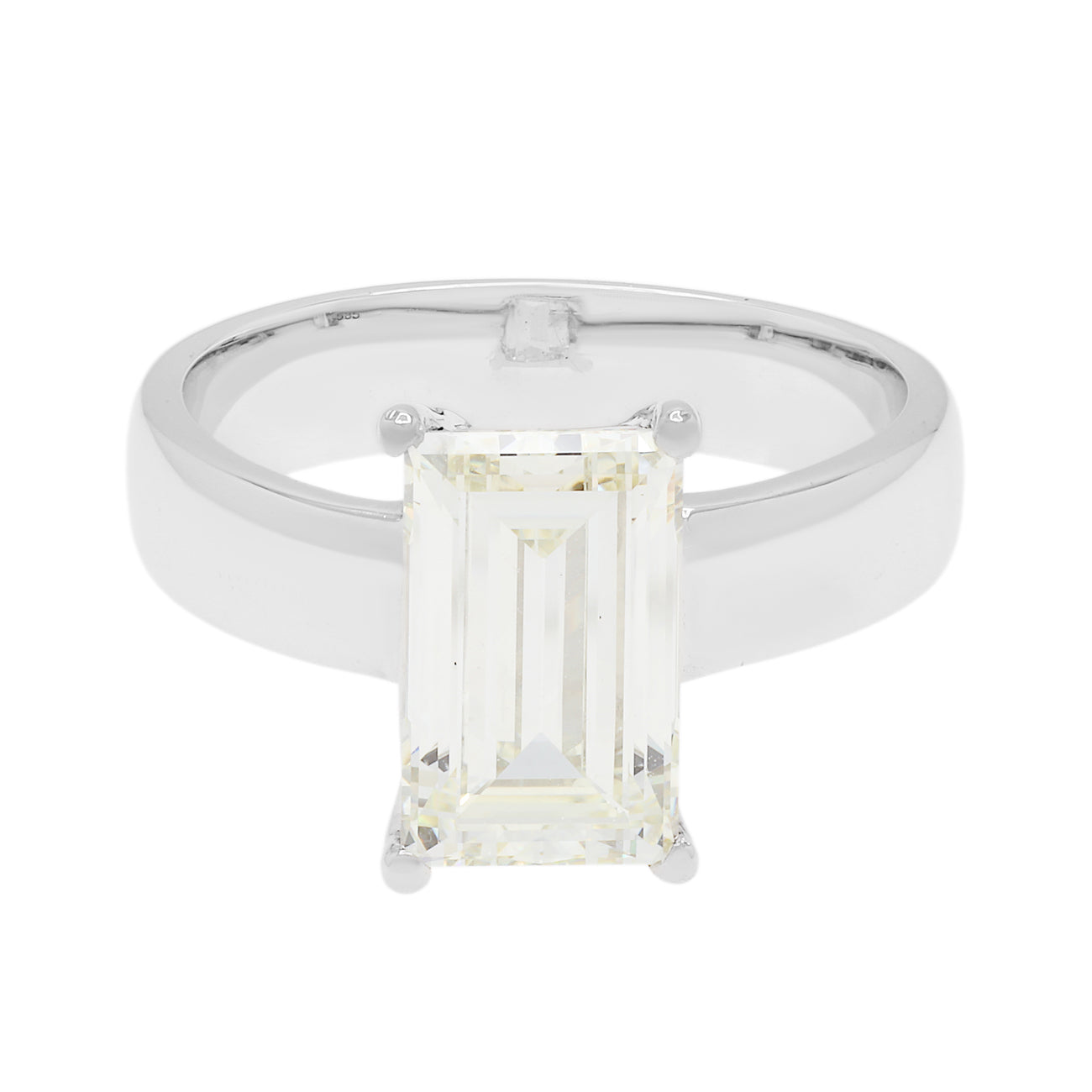 Exclusive 14K Solid Yellow Gold 1.11ct Diamond Solitaire Ring — 4.75 — Front View
