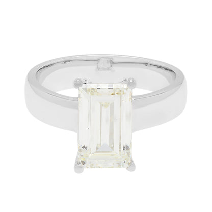 Exclusive 14K Solid Yellow Gold 1.11ct Diamond Solitaire Ring — 4.75 — Front View