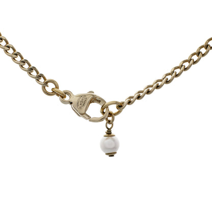 Exclusive Chanel Crystal CC Pendant Necklace — Back View