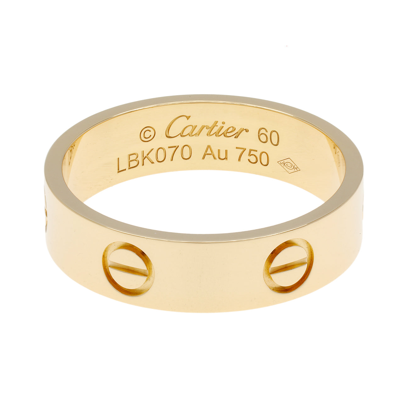 Exclusive Cartier 18K Yellow Gold Classic Love Ring — Front View
