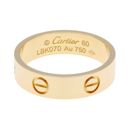 Exclusive Cartier 18K Yellow Gold Classic Love Ring — Front View