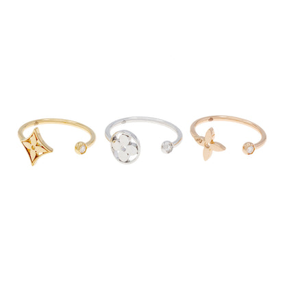 Exclusive Louis Vuitton 18K Diamond Idylle Blossom Rings — Front View