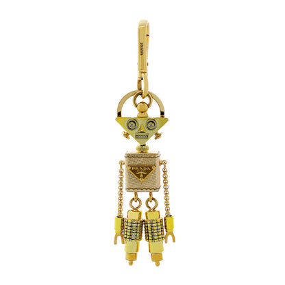 Exclusive Prada Robot Bag Charm Keychain — Front View