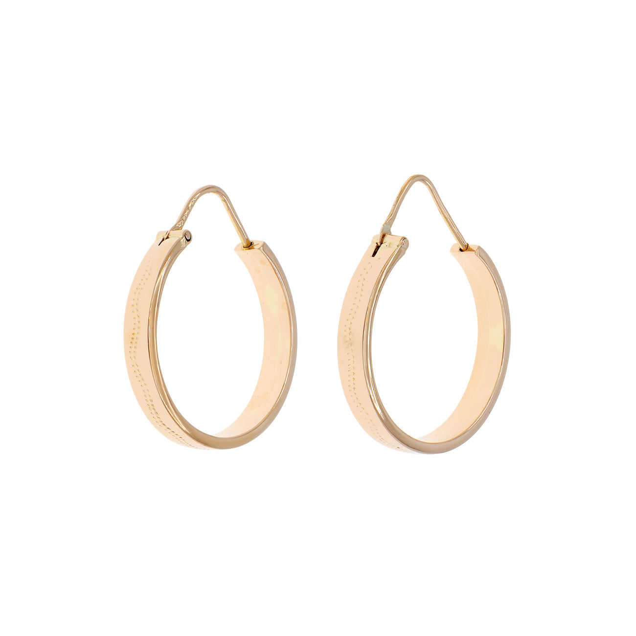 Exclusive 18K Yellow Gold Hoop Earrings — Front View