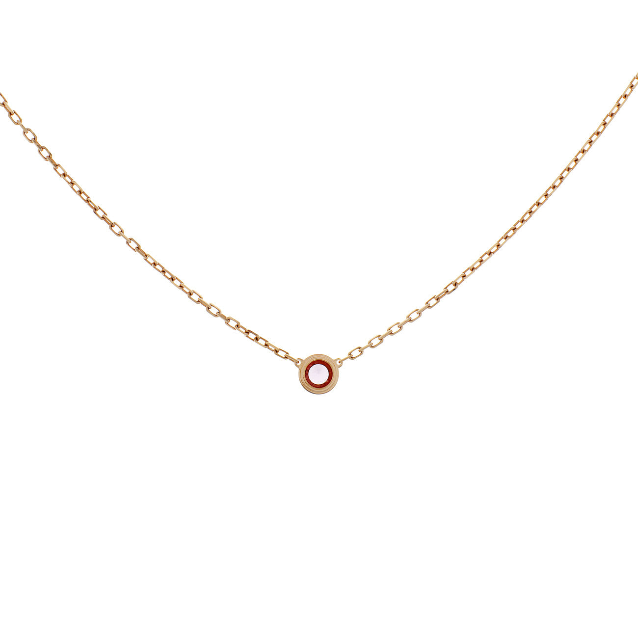 Exclusive Cartier 18K Rose Gold Pink Sapphire d'Amour Pendant — Side View