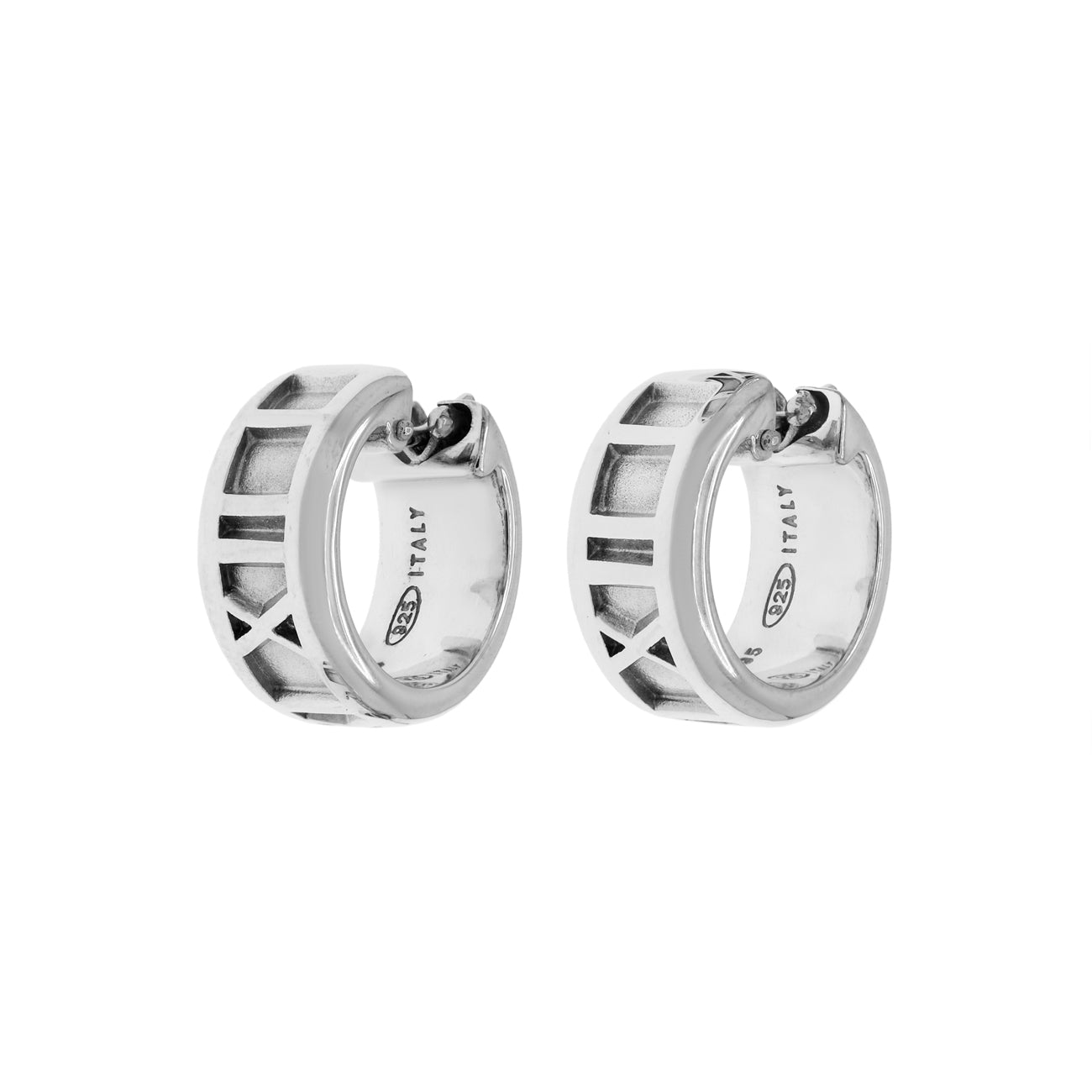 Exclusive Tiffany & Co. Sterling Silver Vintage Atlas Earrings — Front View