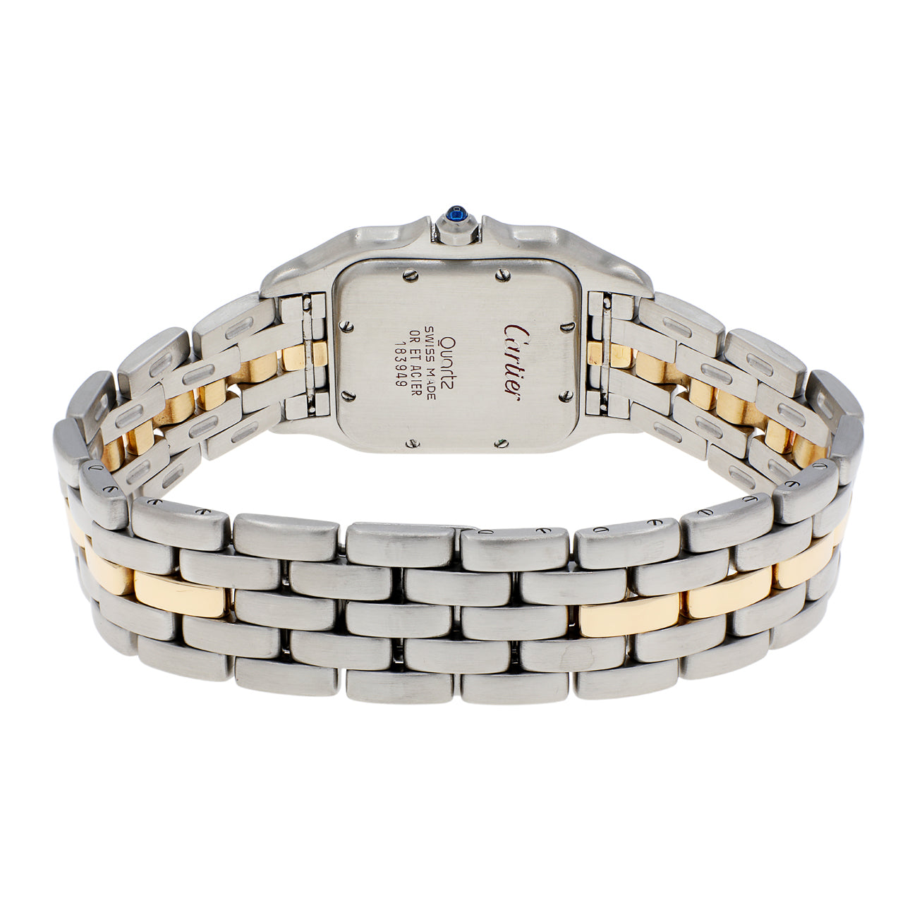 Exclusive Cartier Stainless Steel 18K Yellow Gold Panthere 183949 — Side View