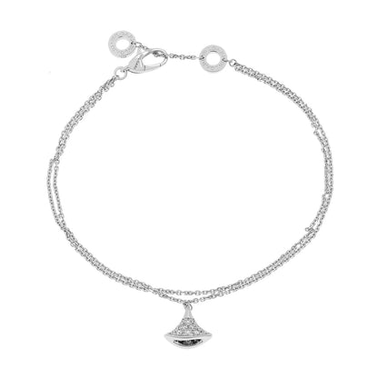 Exclusive Bulgari 18K White Gold Diamond Divas' Dream Bracelet — Front View