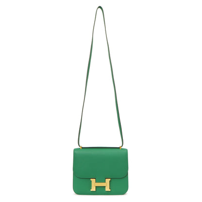 Exclusive Hermes Vert Vertigo Evercolor Constance 18 — Front View