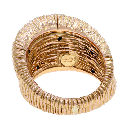 Exclusive 14K Yellow Gold Rippling Ring — Side View