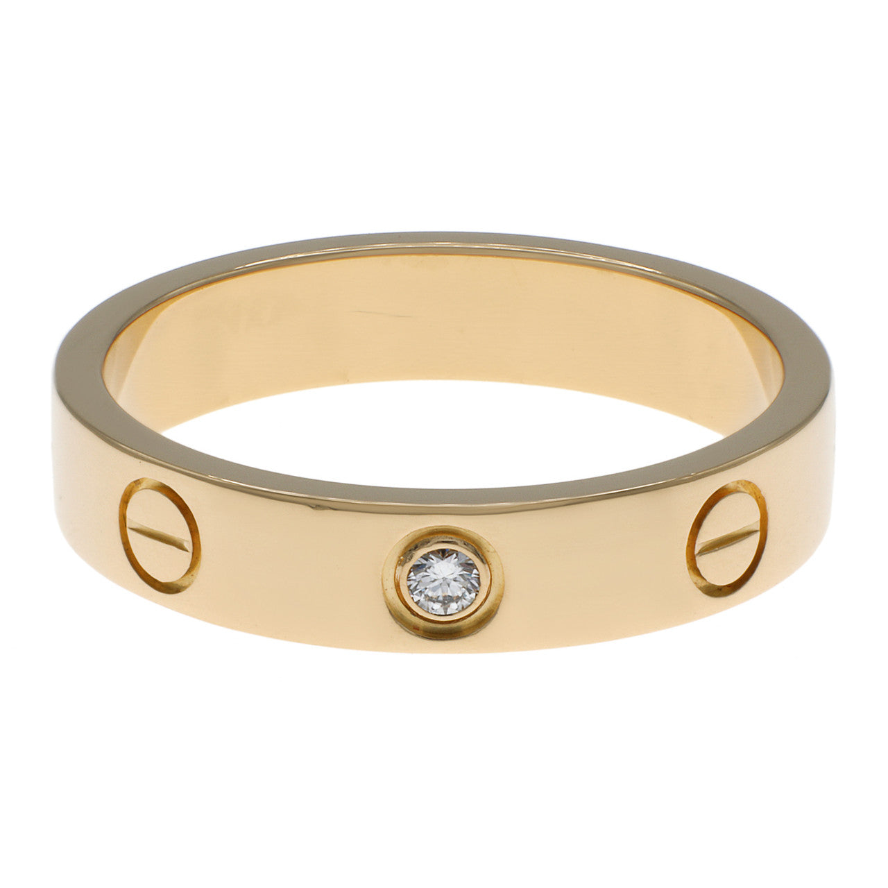 Exclusive Cartier 18K Yellow Gold Diamond Love Wedding   Band — Front View