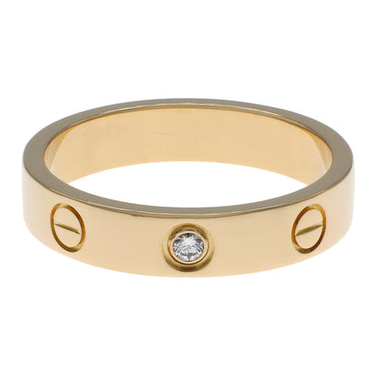 Exclusive Cartier 18K Yellow Gold Diamond Love Wedding   Band — Front View