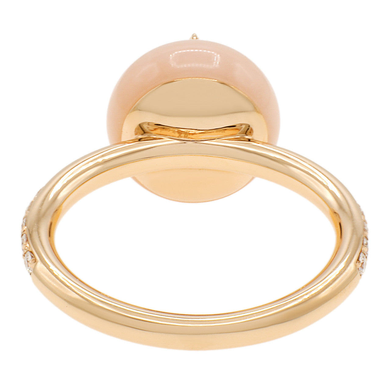 Exclusive Louis Vuitton 18K Pink Gold Pink Opal Diamond Color Blossom Ring — Side View