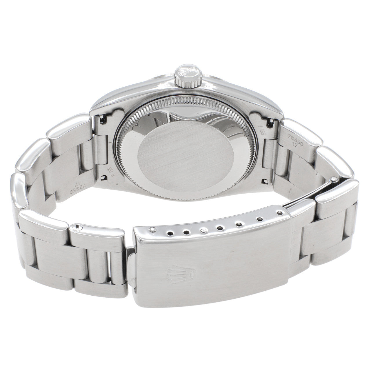 Exclusive Rolex Stainless Steel White Gold Oyster Perpetual 31 67514 — Top View