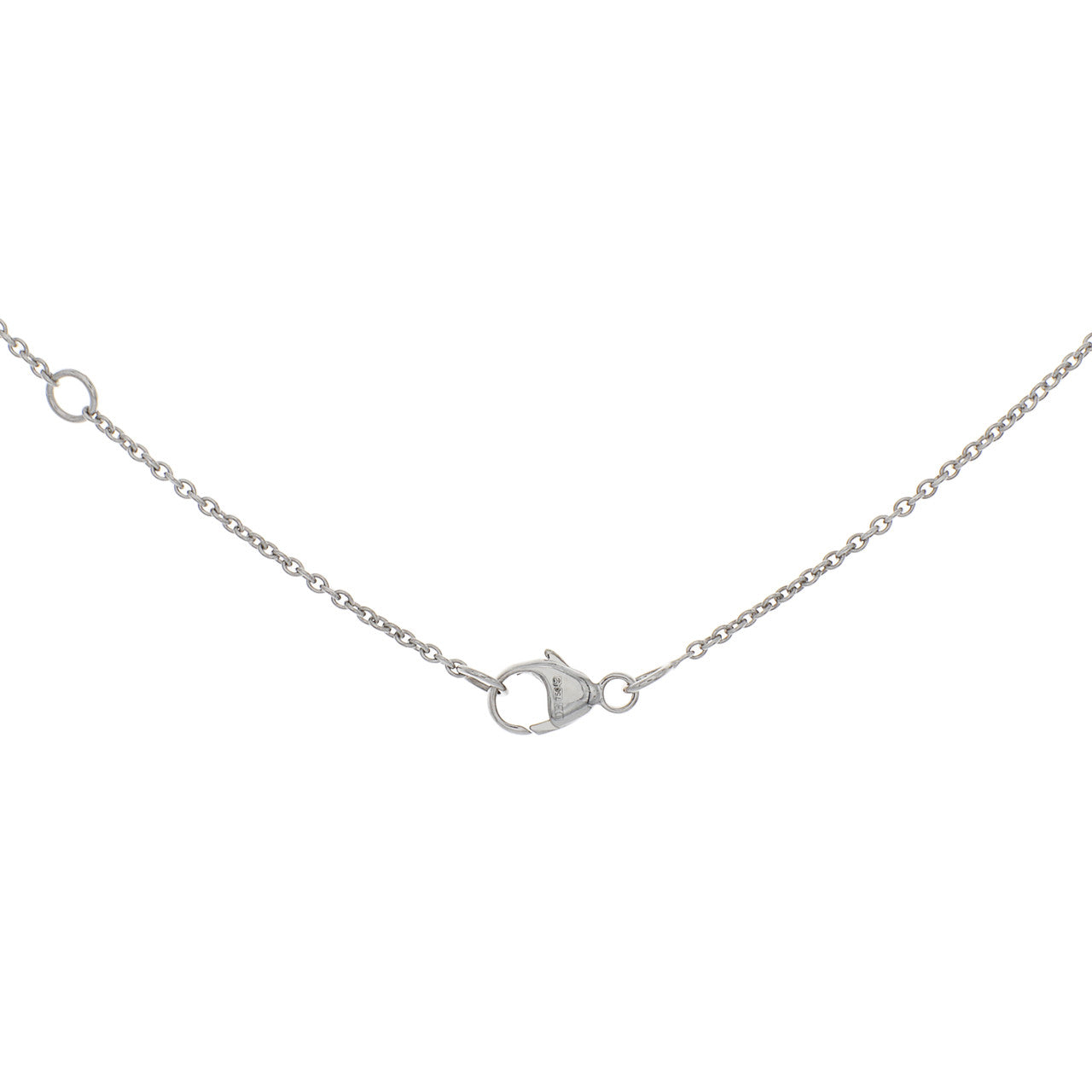 Exclusive De Beers 18K White Gold Aura Fancy Brown Diamond Pendant Necklace — Back View