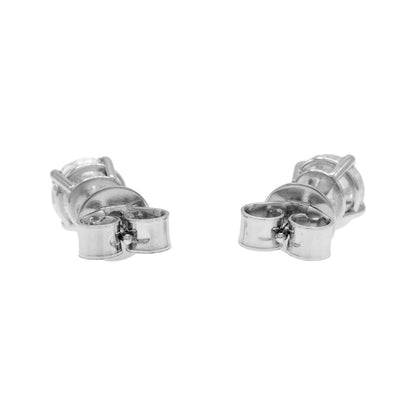 Exclusive 14K White Gold 1.21 Carat Diamond Stud Earrings — Side View